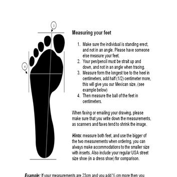 Measuring your feet